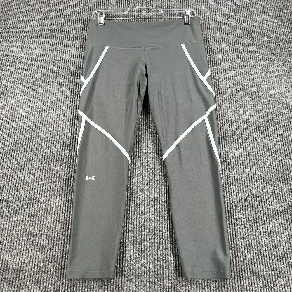 Under Armour Pants Womens Large Gray HeatGear Compression Leggings Running
